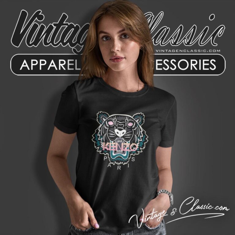 Kenzo Tiger Vintage Logo Women T Shirt Kenzo Tiger Vintage Logo Women T Shirt