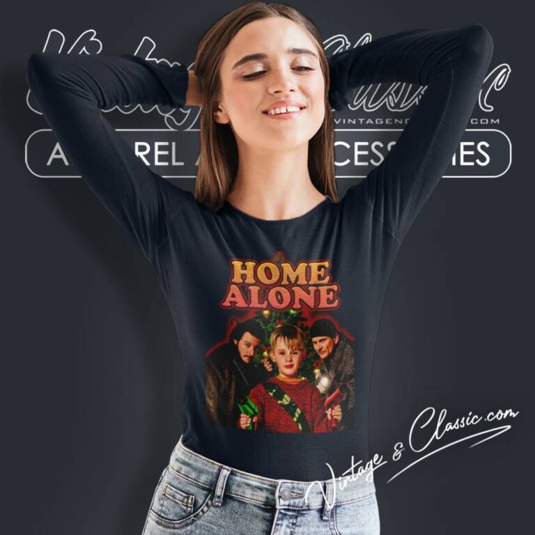 Kevin And Two Stupid Thieves Home Alone Long Sleeve Tee Kevin And Two Stupid Thieves Home Alone Long Sleeve Tee