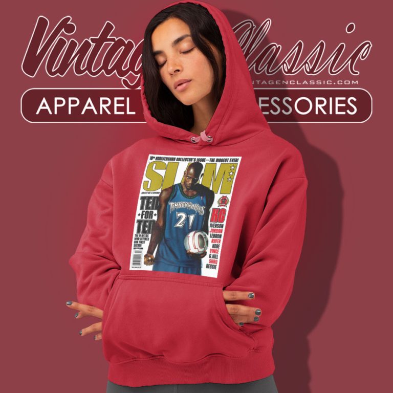 Kevin Garnett Minnesota Timberwolves Nba Slam Cover Hoodie Kevin Garnett Minnesota Timberwolves Nba Slam Cover Hoodie