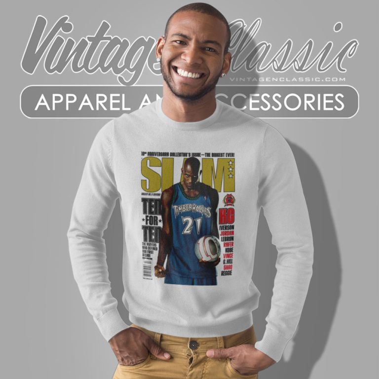 Kevin Garnett Minnesota Timberwolves Nba Slam Cover Sweatshirt Kevin Garnett Minnesota Timberwolves Nba Slam Cover Sweatshirt