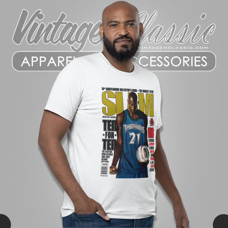 Kevin Garnett Minnesota Timberwolves Nba Slam Cover T Shirt Kevin Garnett Minnesota Timberwolves Nba Slam Cover T Shirt