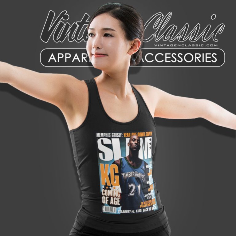 Kevin Garnett Minnesota Timberwolves Nba Slam Tank Top Racerback Kevin Garnett Minnesota Timberwolves Nba Slam Tank Top Racerback