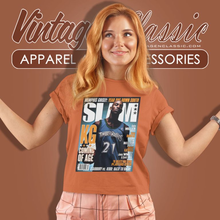 Kevin Garnett Minnesota Timberwolves Nba Slam Women T Shirt Kevin Garnett Minnesota Timberwolves Nba Slam Women T Shirt