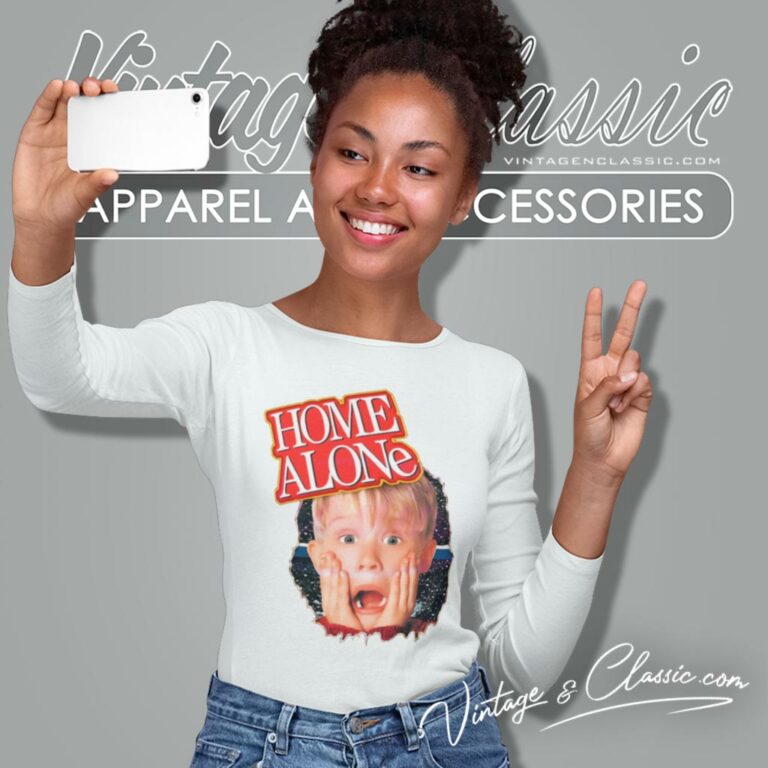 Kevin Mccallister Scream Home Alone Long Sleeve Tee Kevin Mccallister Scream Home Alone Long Sleeve Tee