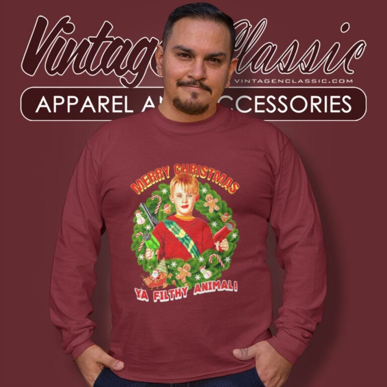 Kevin Merry Christmas Ya Filthy Animal Long Sleeve Tee Kevin Merry Christmas Ya Filthy Animal Long Sleeve Tee