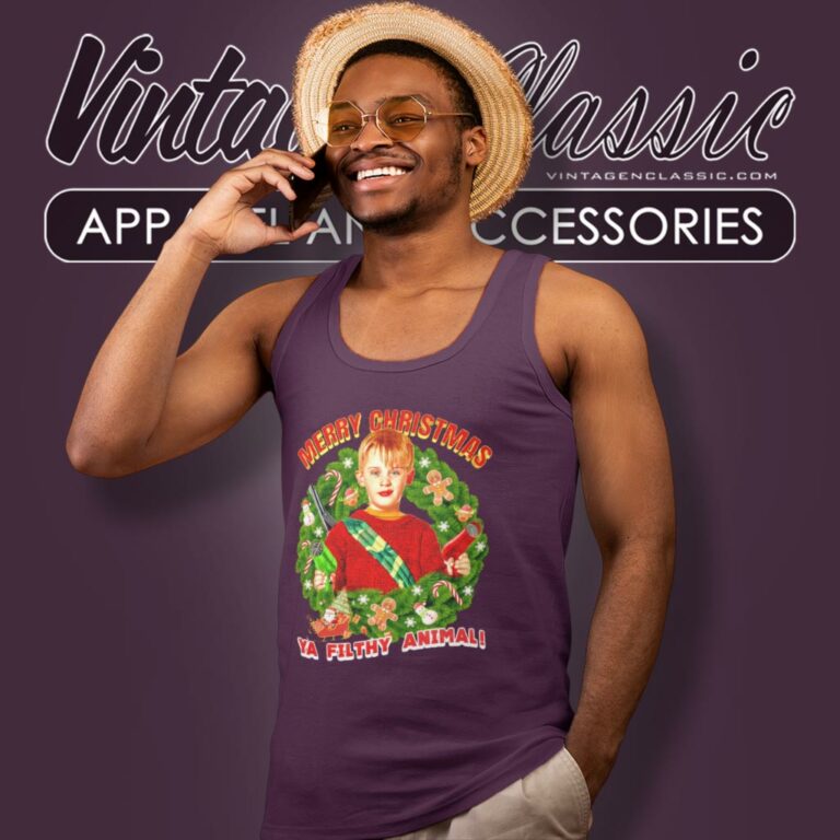 Kevin Merry Christmas Ya Filthy Animal Tank Top Racerback Kevin Merry Christmas Ya Filthy Animal Tank Top Racerback