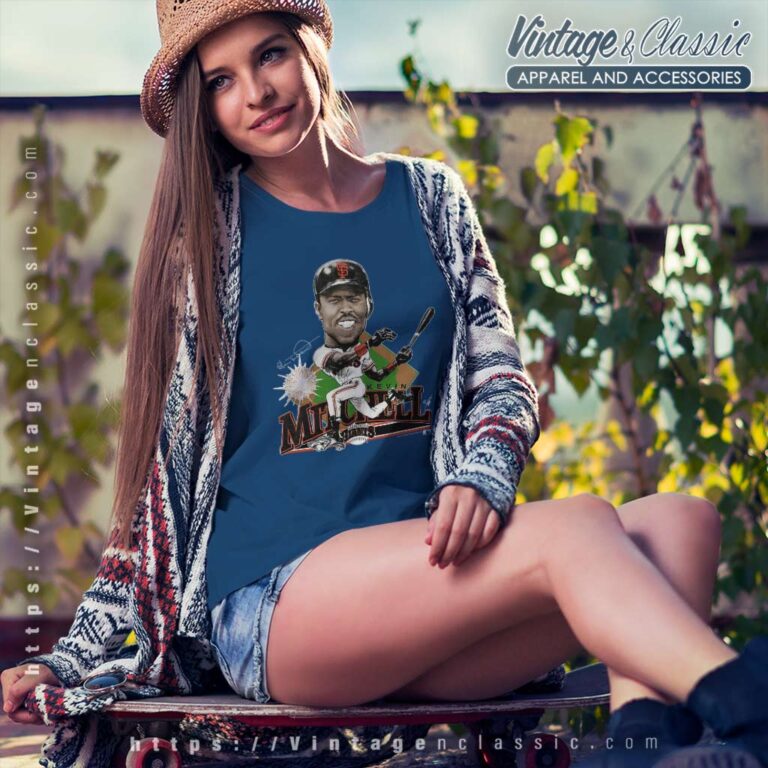 Kevin Mitchell San Francisco Giants Caricature Women TShirt Kevin Mitchell San Francisco Giants Caricature Women TShirt