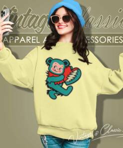 Kewpie Deadhead Dancing Bear Heart Shirt Greatful Dead Sweatshirt