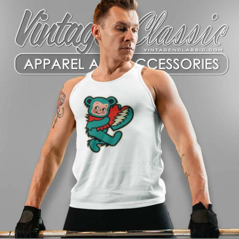 Kewpie Deadhead Dancing Bear Heart Shirt Greatful Dead Tank Top Racerback Kewpie Deadhead Dancing Bear Heart Shirt Greatful Dead Tank Top Racerback