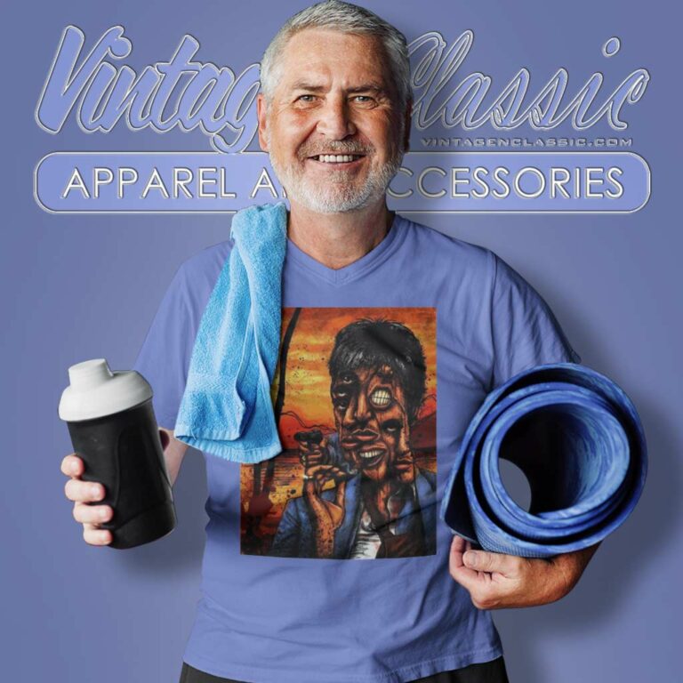 Kightek Scarface 1983 Film Poster V Neck TShirt Kightek Scarface 1983 Film Poster V Neck TShirt