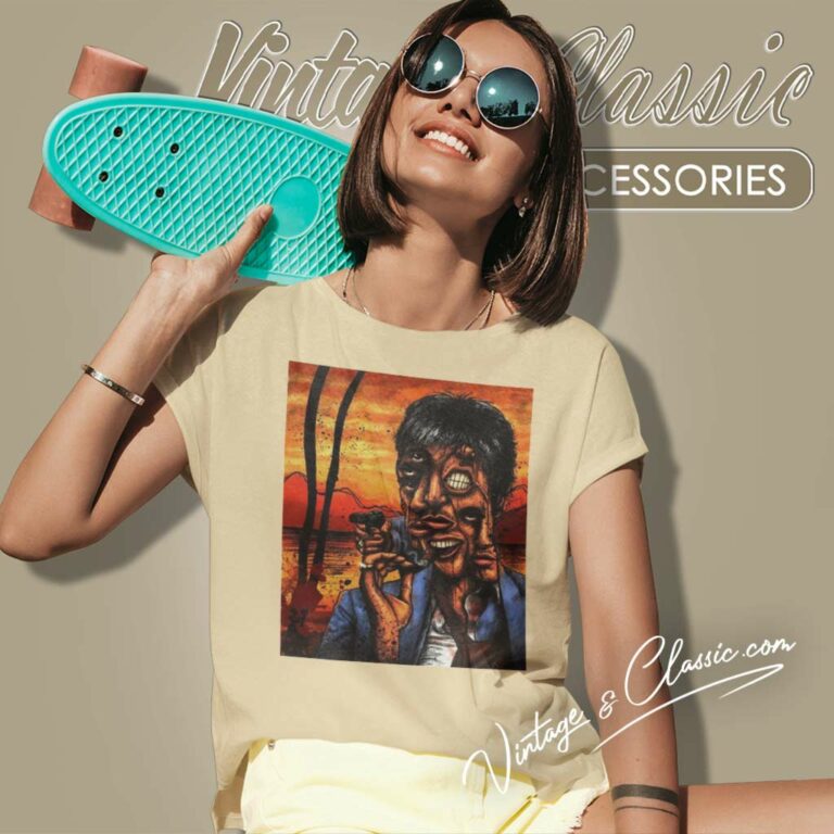 Kightek Scarface 1983 Film Poster Women TShirt Kightek Scarface 1983 Film Poster Women TShirt