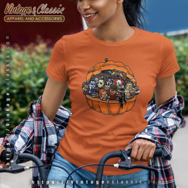Killer Team Horror Pumpkin Halloween Women TShirt Killer Team Horror Pumpkin Halloween Women TShirt