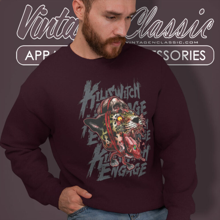 Killswitch Engage Leopard Sweatshirt Killswitch Engage Leopard Sweatshirt