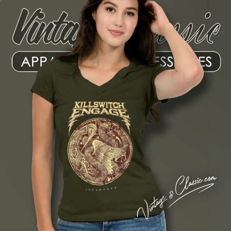 Killswitch Engage Shirt Logo Incarnate V Neck TShirt Killswitch Engage Shirt Logo Incarnate V Neck TShirt