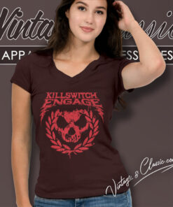 Killswitch Engage Shirt Skull Wreath V Neck TShirt