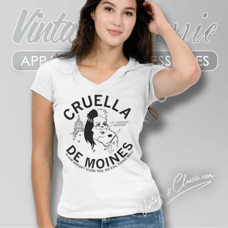 Kim Reynolds Cruella De Moines V Neck TShirt Kim Reynolds Cruella De Moines V Neck TShirt