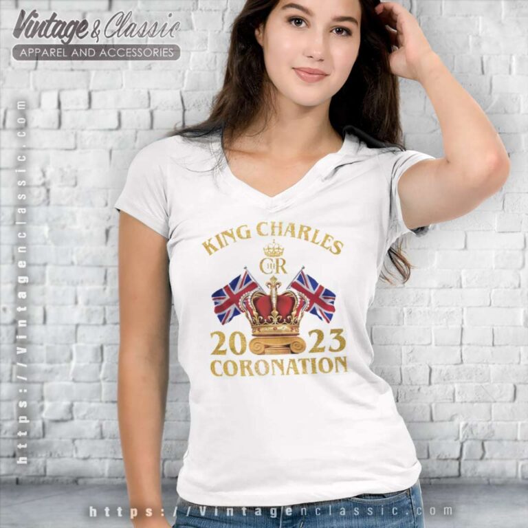 King Charles Iii Coronation Day 2023 V Neck TShirt King Charles Iii Coronation Day 2023 V Neck TShirt