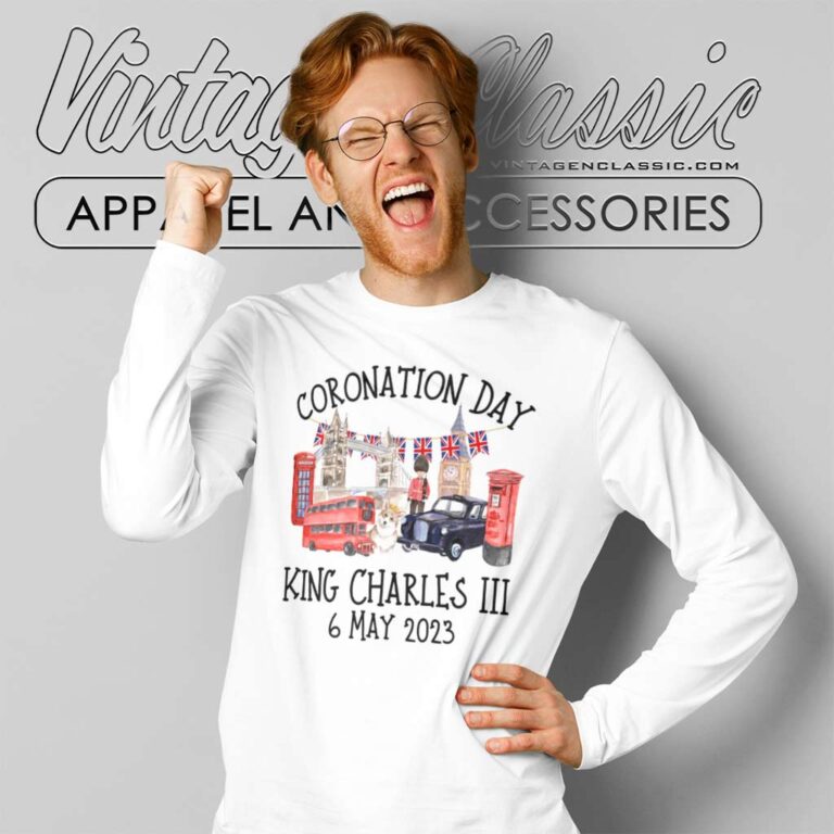King Charles Iii Coronation Souvenir 2023 Long Sleeve Tee King Charles Iii Coronation Souvenir 2023 Long Sleeve Tee
