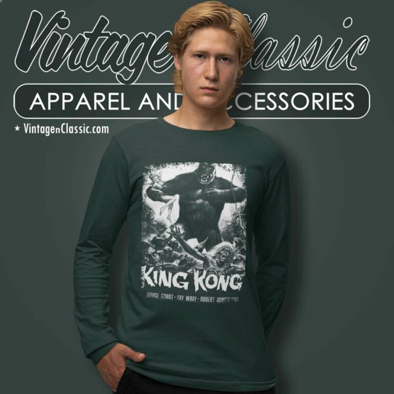 King Kong Movie Poster Long Sleeve Tee King Kong Movie Poster Long Sleeve Tee