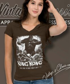 King Kong Movie Poster Shirt 5 King Kong Movie Poster V Neck TShirt