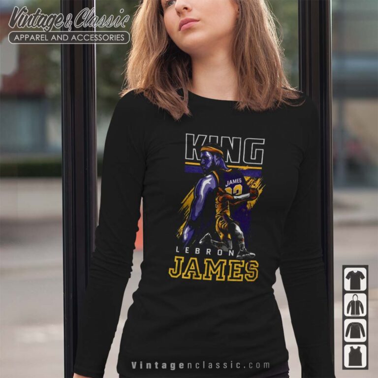 King Lebron James 23 Los Angeles Lakers Longsleeves King Lebron James 23 Los Angeles Lakers Longsleeves