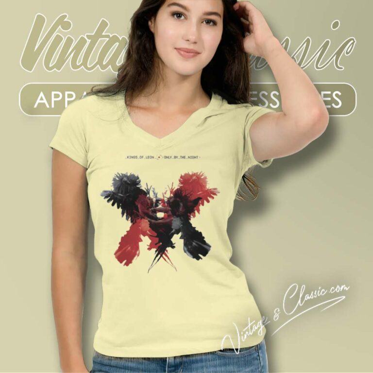 Kings Of Leon Shirt Only By The Night V Neck TShirt Kings Of Leon Shirt Only By The Night V Neck TShirt