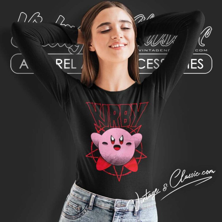 Kirby Metal Curse Game Long Sleeve Tee Kirby Metal Curse Game Long Sleeve Tee