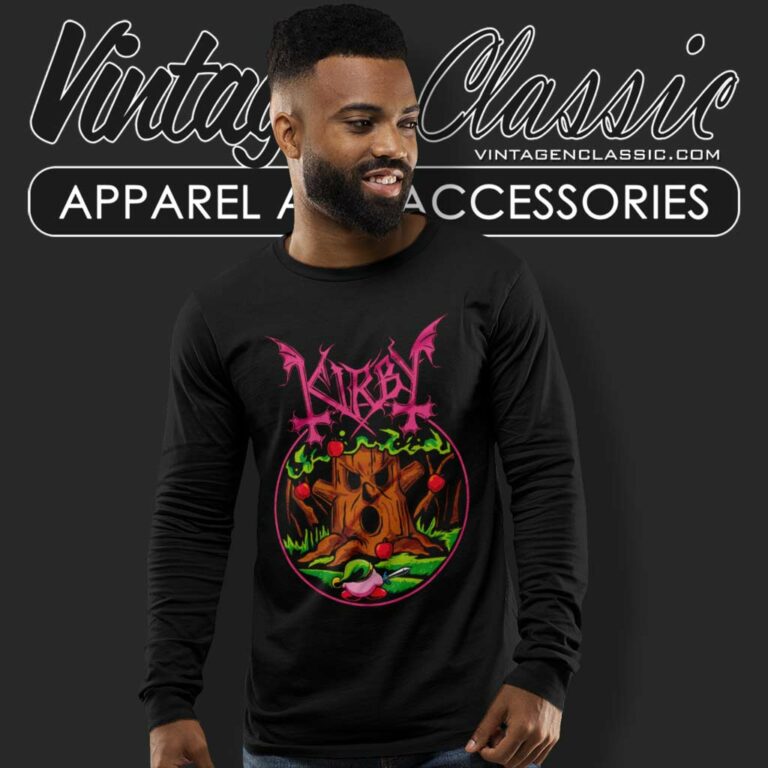 Kirby The Great Whispy Woods Game Long Sleeve Tee Kirby The Great Whispy Woods Game Long Sleeve Tee