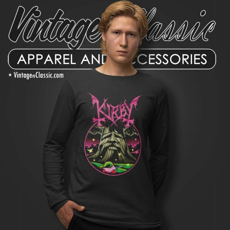 Kirby The Pink Legend Game Long Sleeve Tee Kirby The Pink Legend Game Long Sleeve Tee