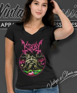 Kirby The Pink Legend Game V Neck TShirt