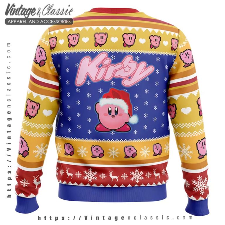 Kirby Video Game Ugly Christmas Sweater back Ugly Sweater Kirby Video Game Ugly Christmas Sweater back Ugly Sweater