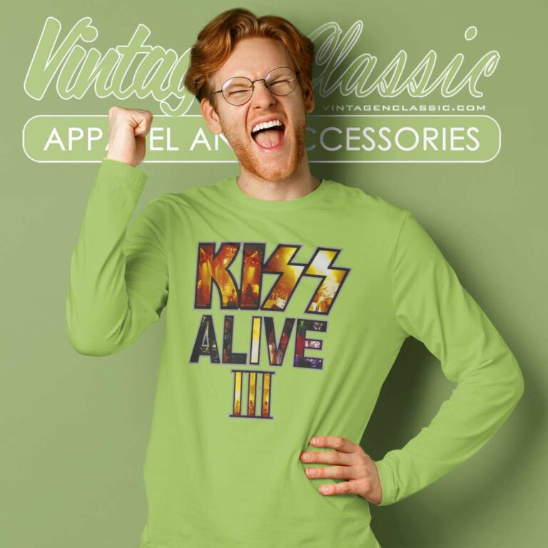 Kiss Alive Iii Single Long Sleeve Tee Kiss Alive Iii Single Long Sleeve Tee