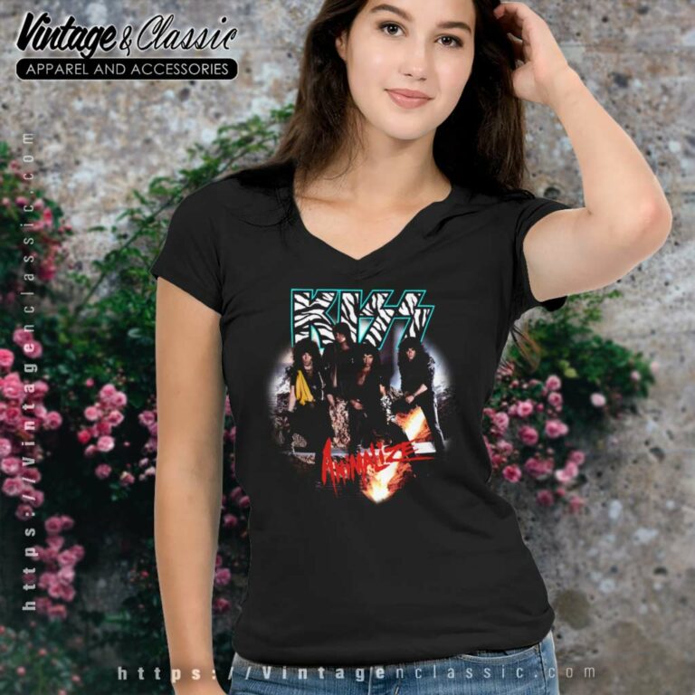 Kiss Animalize V Neck TShirt Kiss Animalize V Neck TShirt