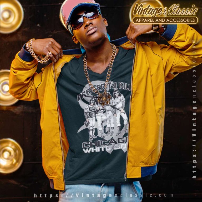 Kiss Band Dressed To Kill Chicago White Sox V Neck TShirt Kiss Band Dressed To Kill Chicago White Sox V Neck TShirt