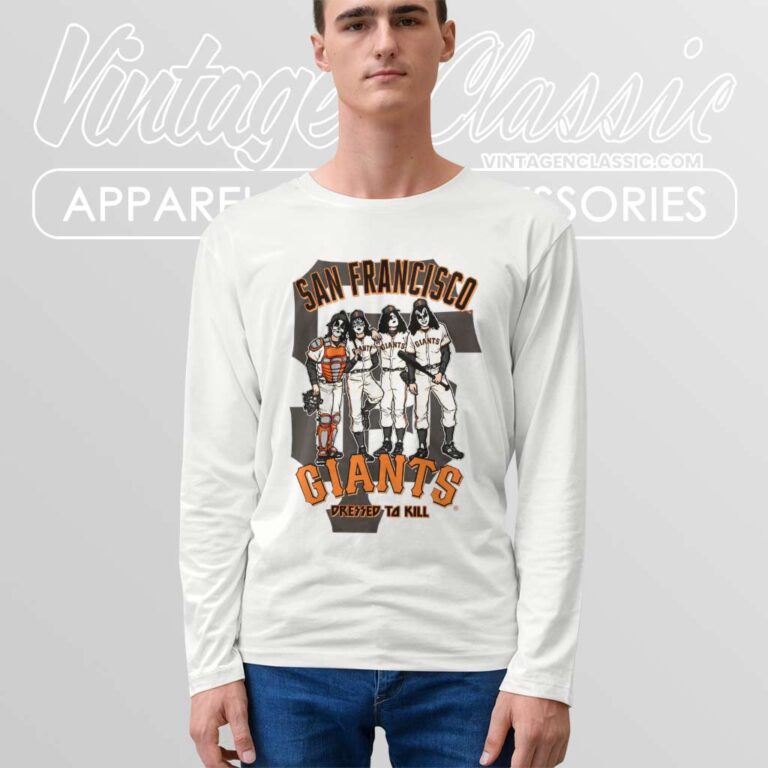 Kiss Band San Francisco Giants Dressed To Kill Long Sleeve Tee Kiss Band San Francisco Giants Dressed To Kill Long Sleeve Tee