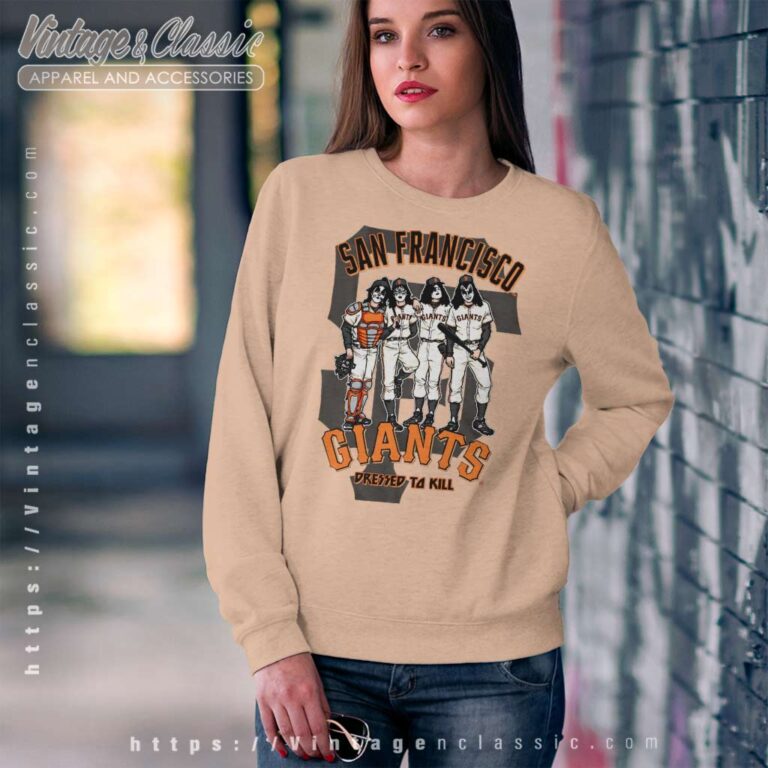 Kiss Band San Francisco Giants Dressed To Kill Sweatshirt Kiss Band San Francisco Giants Dressed To Kill Sweatshirt