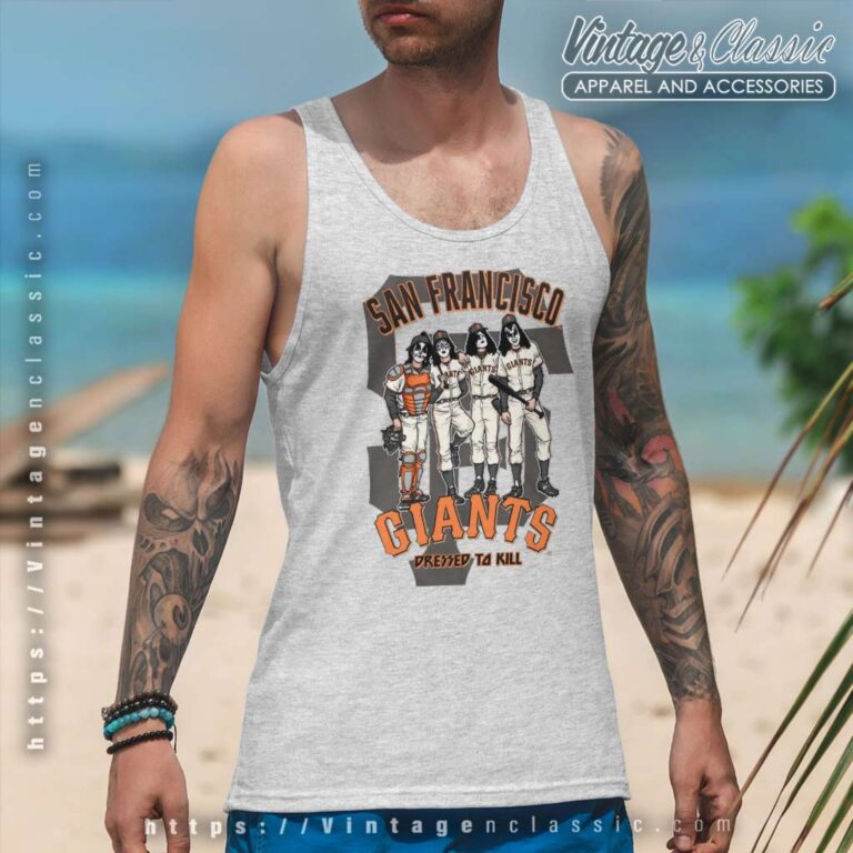 Kiss Band San Francisco Giants Dressed To Kill Tank Top Racerback Kiss Band San Francisco Giants Dressed To Kill Tank Top Racerback
