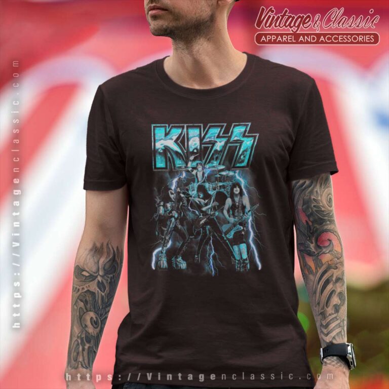 Kiss Blue Lightning T Shirt Kiss Blue Lightning T Shirt