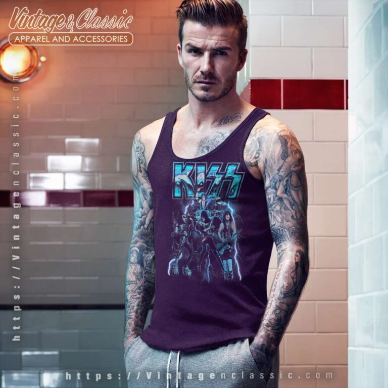Kiss Blue Lightning Tank Top Racerback Kiss Blue Lightning Tank Top Racerback