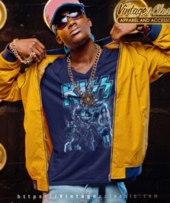 Kiss Blue Lightning Shirt 6 Kiss Blue Lightning V Neck TShirt