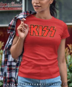 Kiss Classic Red Logo Women TShirt