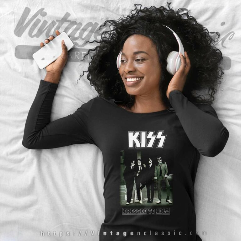 Kiss Dressed To Kill Long Sleeve Tee Kiss Dressed To Kill Long Sleeve Tee