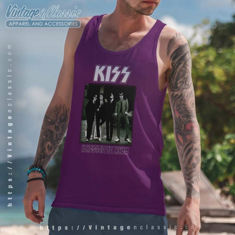 Kiss Dressed To Kill Tank Top Racerback Kiss Dressed To Kill Tank Top Racerback