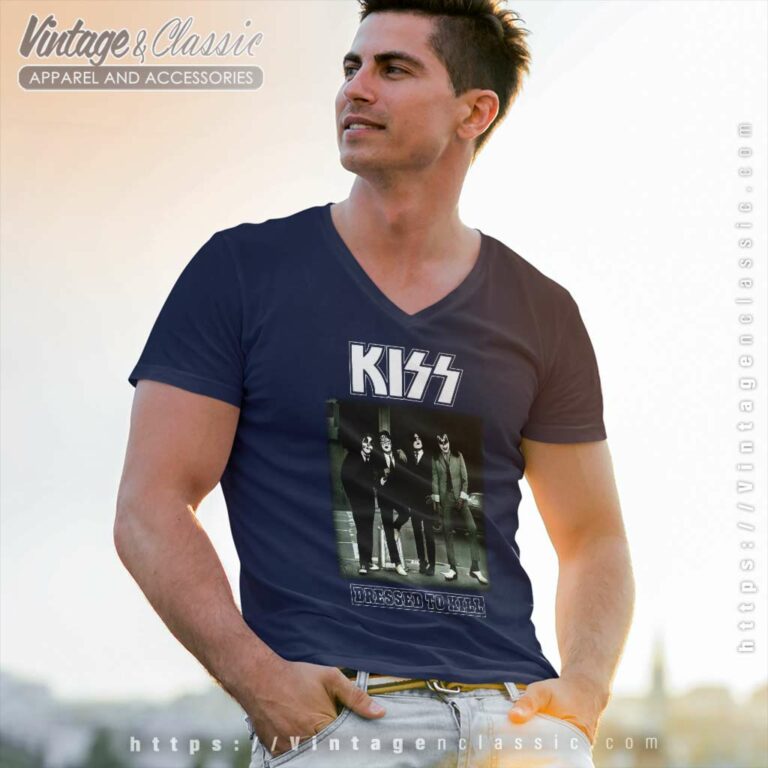 Kiss Dressed To Kill V Neck TShirt Kiss Dressed To Kill V Neck TShirt