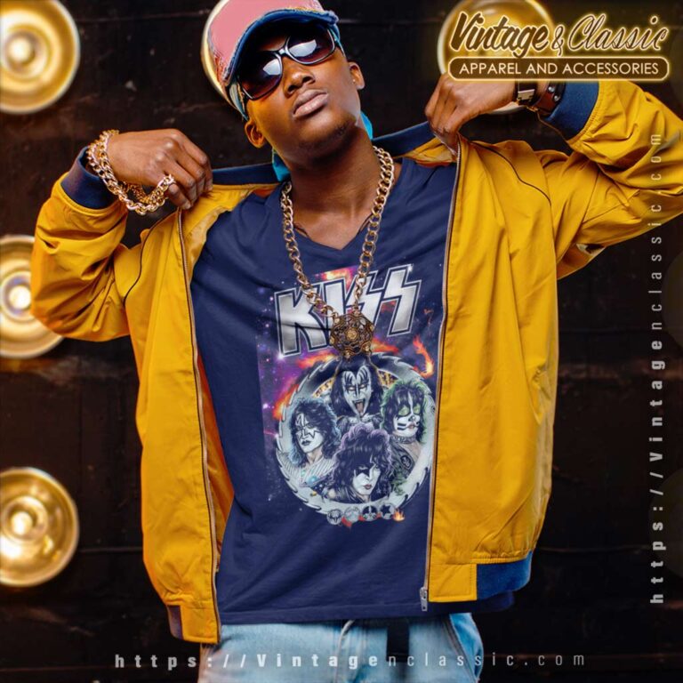 Kiss Galactic Portrait V Neck TShirt Kiss Galactic Portrait V Neck TShirt