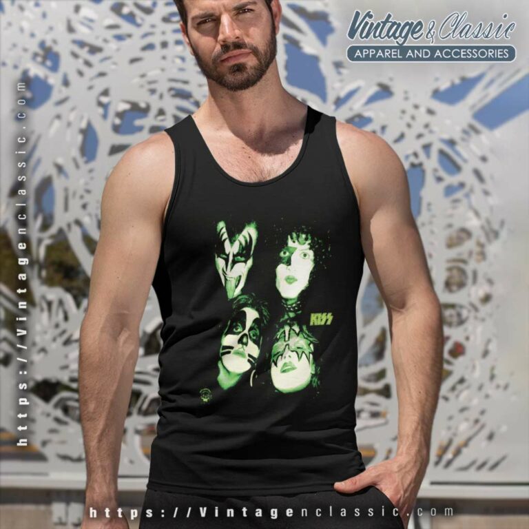 Kiss Glow In The Dark Tank Top Racerback Kiss Glow In The Dark Tank Top Racerback