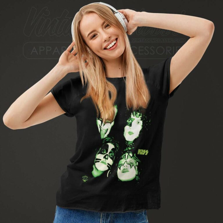 Kiss Glow In The Dark Women TShirt Kiss Glow In The Dark Women TShirt