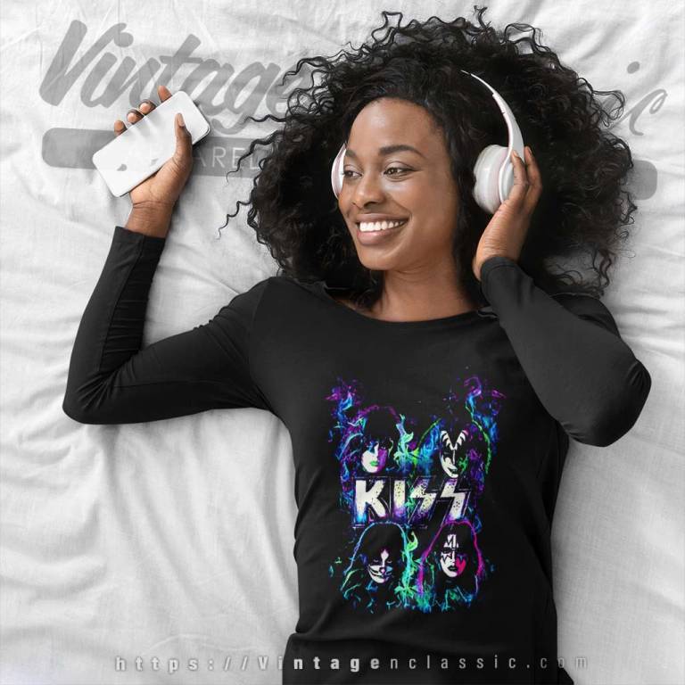 Kiss In Flames Long Sleeve Tee Kiss In Flames Long Sleeve Tee