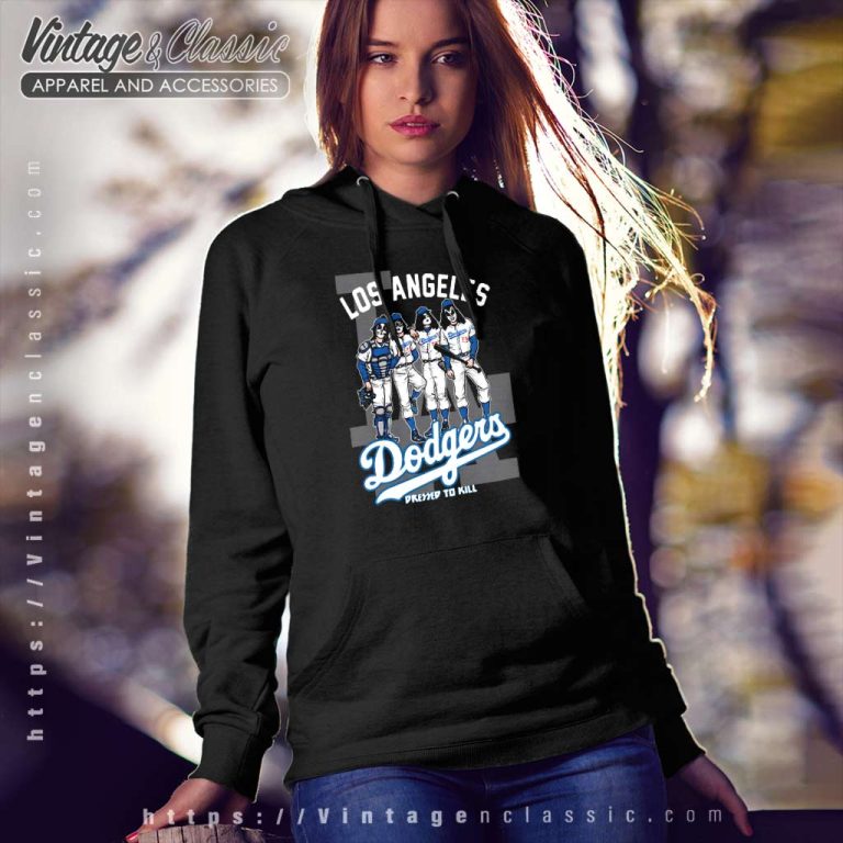 Kiss Los Angeles Dodgers Dressed To Kill Hoodie Kiss Los Angeles Dodgers Dressed To Kill Hoodie