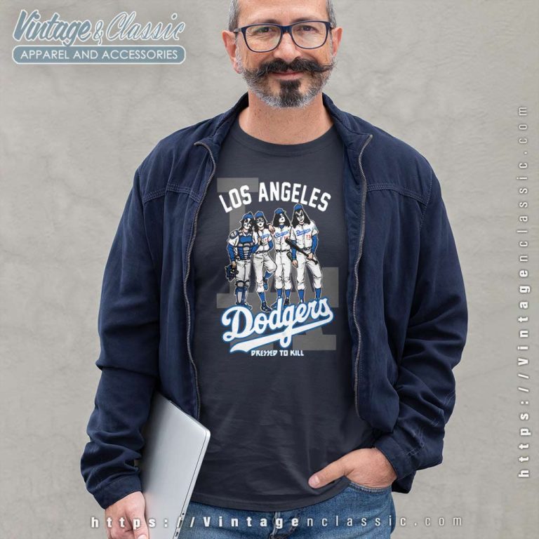 Kiss Los Angeles Dodgers Dressed To Kill Long Sleeve Tee Kiss Los Angeles Dodgers Dressed To Kill Long Sleeve Tee
